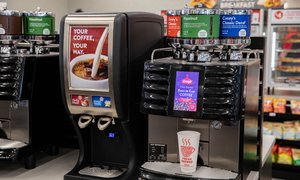 Casey's Bean-to-Cup coffee machines making a cup of coffee