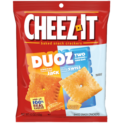 Cheez-It DUOZ Cheddar Jack and Baby Swiss 4.3oz 