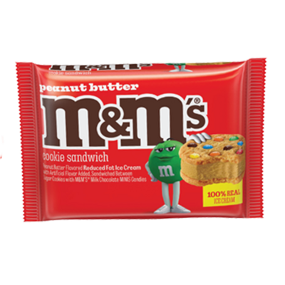 M&M Peanut Butter Ice Cream Sandwich 3.5oz