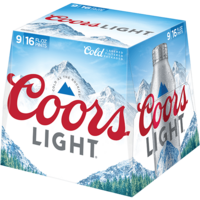 Coors Lt 9pk 16oz Alum