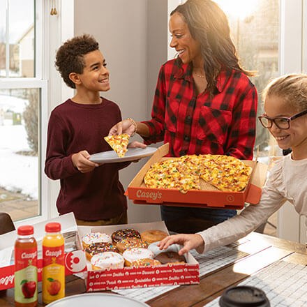 Breakfast with a family