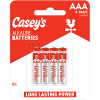 Casey's Alkaline AAA Batteries 4pk