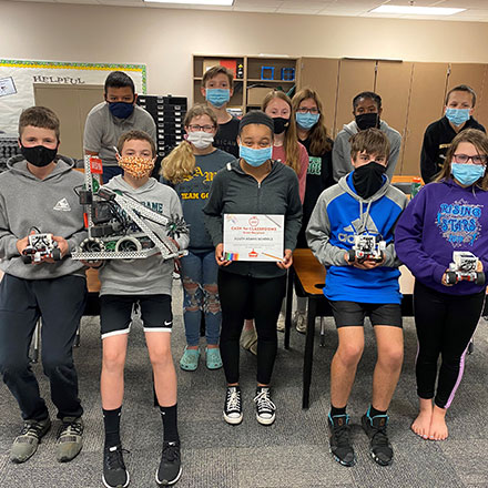 children in school classroom