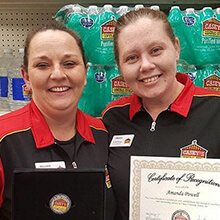 Casey's Employees with Award